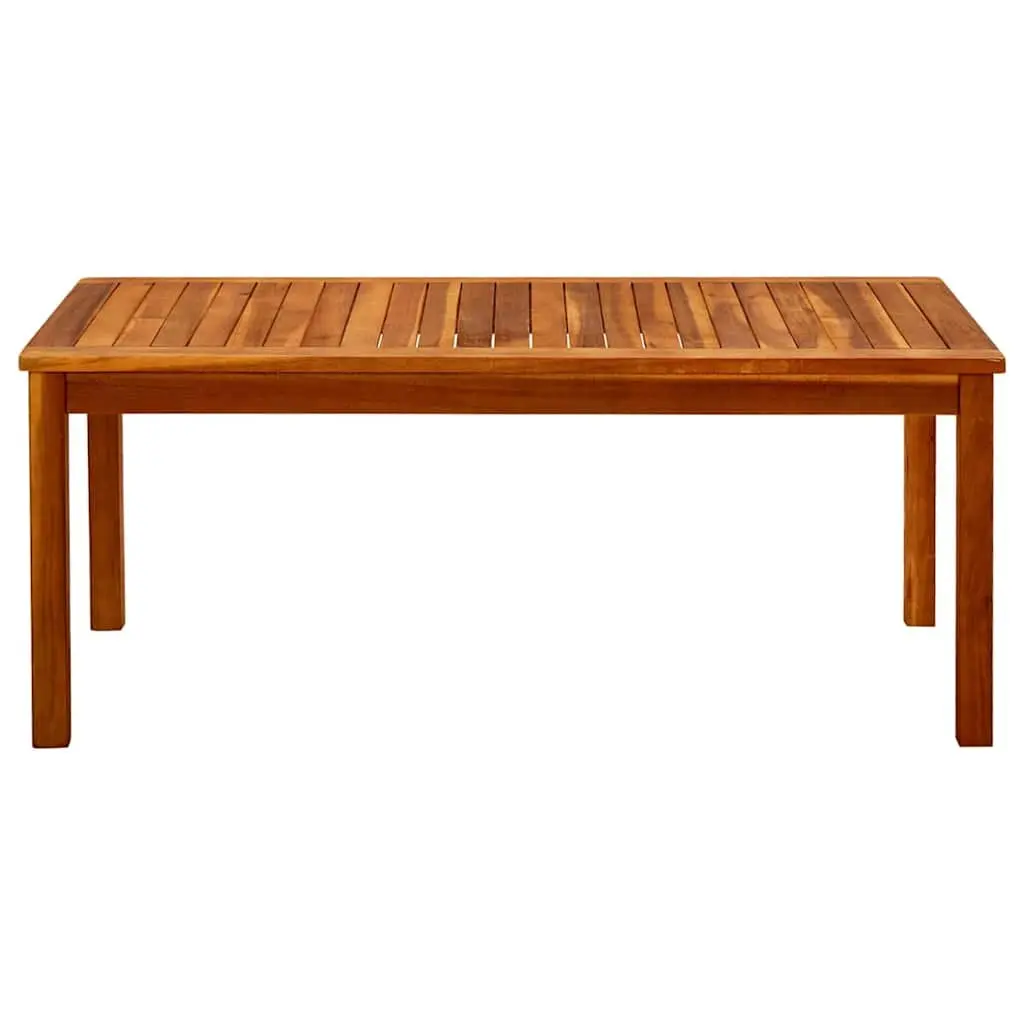 Outdoor Coffee Table Garden Furniture Solid Wood Slatted Design Brown