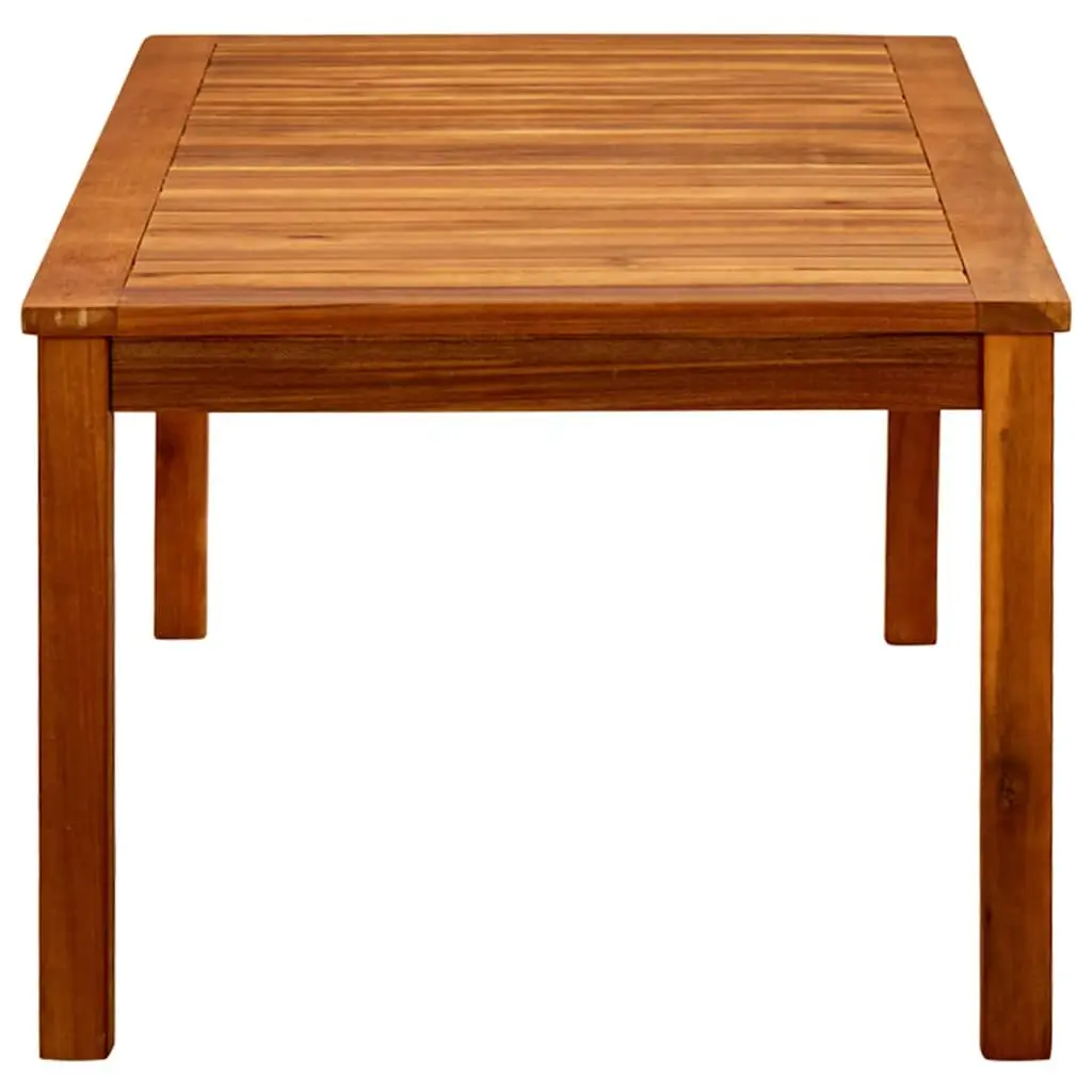 Outdoor Coffee Table Garden Furniture Solid Wood Slatted Design Brown
