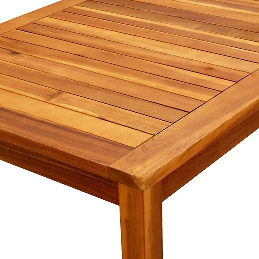 Outdoor Coffee Table Garden Furniture Solid Wood Slatted Design Brown