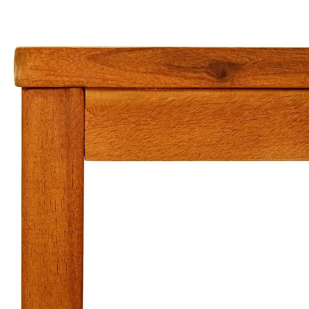 Coffee Table Solid Acacia Wood Brown Slatted Top Storage Shelf Accent Furniture