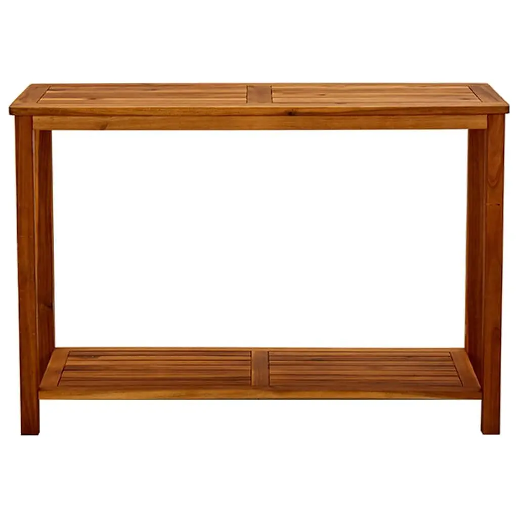 Garden Console Table 110x40x75 cm Outdoor Furniture with Bottom Shelf Storage