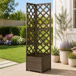 Corner Trellis Planter Box with Dimensions 40 x 40 x 150 cm