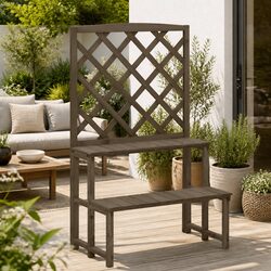 Dimensions and Specs of the Grey Wooden Plant Stand