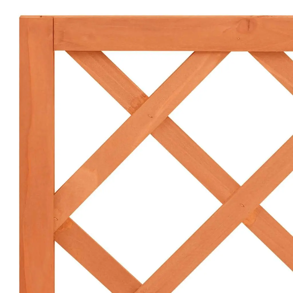 Garden Planter with Trellis Brown Wooden Flower Box Outdoor Climbing Plant