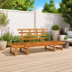 Specifications of the Brown 2-in-1 Garden Bench Day Bed