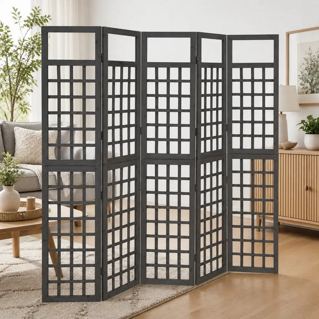 5-Panel Room Divider Folding Screen