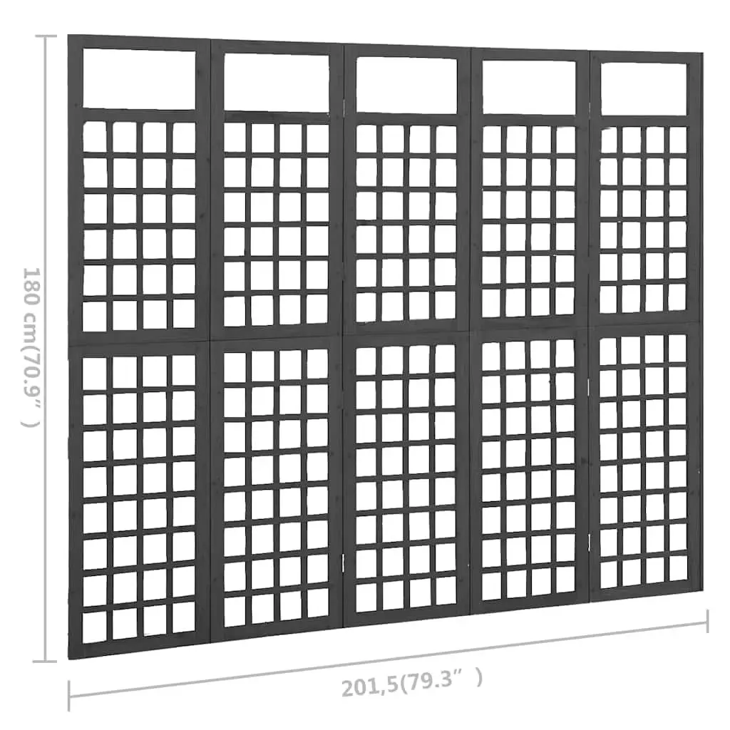 5-Panel Room Divider Folding Screen