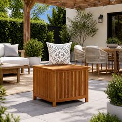 Garden Storage Box Specifications: 75x75x58cm, Solid Wood