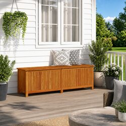Garden Storage Box 175 x 50 x 58 cm - Solid Acacia Wood