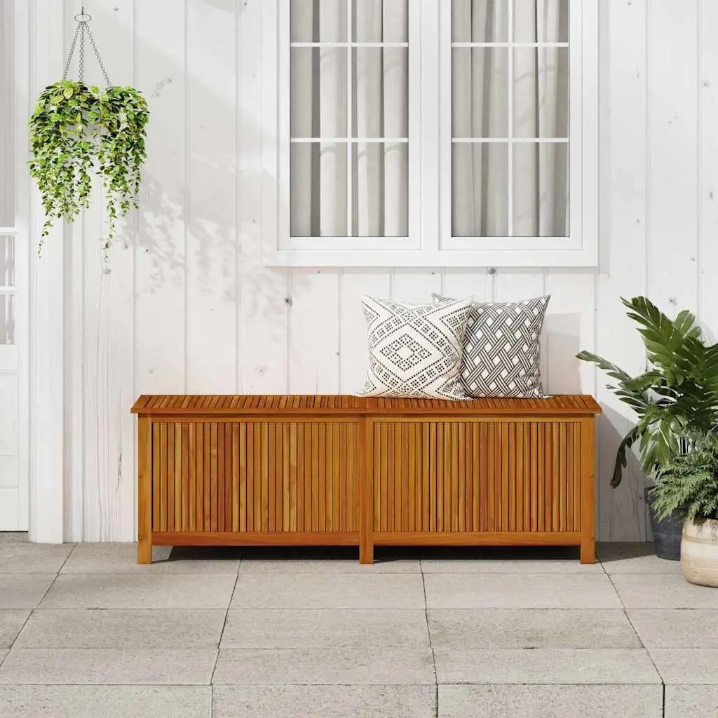 Garden Storage Box Outdoor Furniture 175x50x58 cm Solid Wood