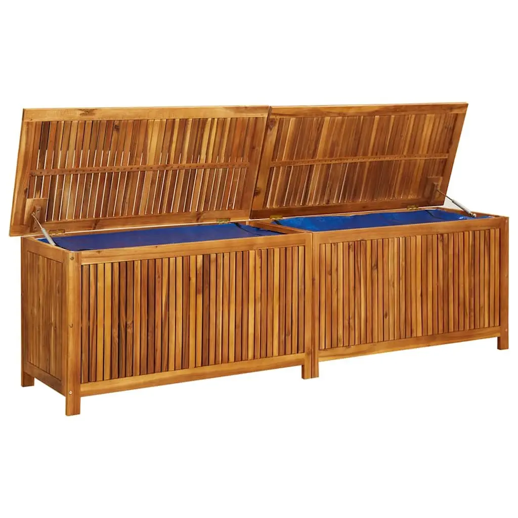 Garden Storage Box 200x50x58 cm Solid Wood Outdoor Cushion Pillow Deck Box