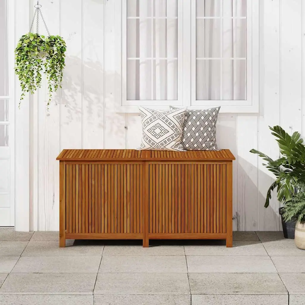 Garden Storage Box 150x80x75 cm Outdoor Wooden Furniture Chest Acacia Cushion