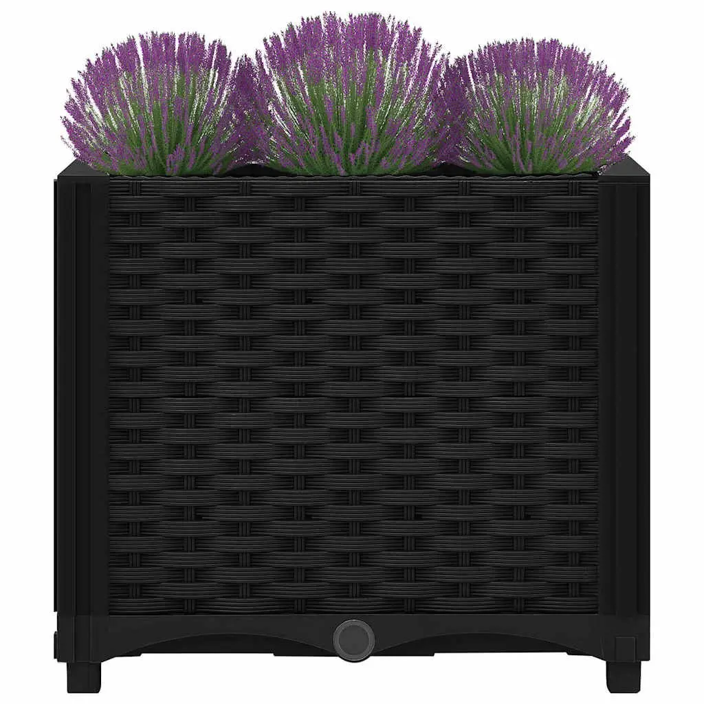 Raised Garden Bed Planter Box 40x40x38 cm Black Outdoor Flowers Vegetables Herbs