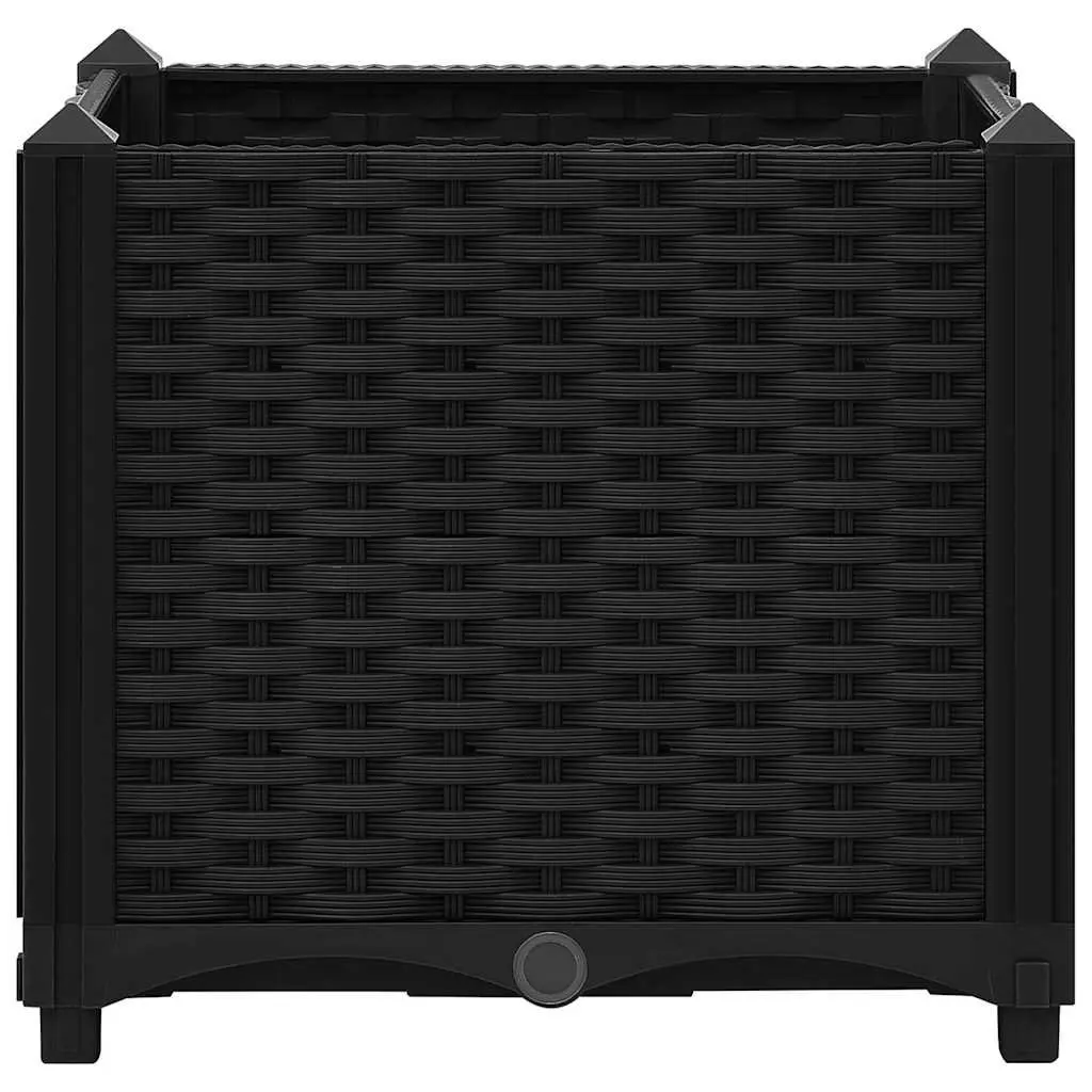 Raised Garden Bed Planter Box 40x40x38 cm Black Outdoor Flowers Vegetables Herbs