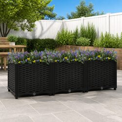 Raised Garden Bed Planter Box 120x40x38 cm Outdoor Flowers Vegetables Herbs