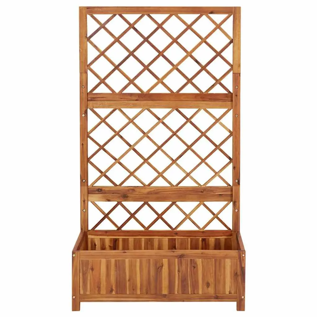 Raised Garden Bed with Trellis Outdoor Patio 85 x 38 x 150 cm