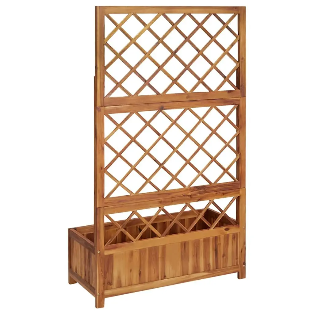 Raised Garden Bed with Trellis Outdoor Patio 85 x 38 x 150 cm