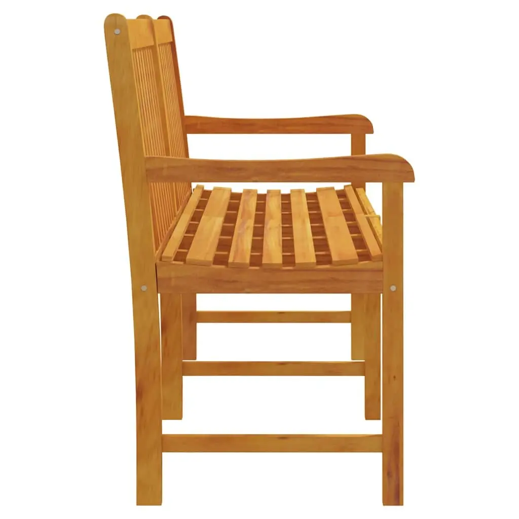 Outdoor Garden Bench 180cm Solid Acacia Wood Backrest Armrests Brown Seating