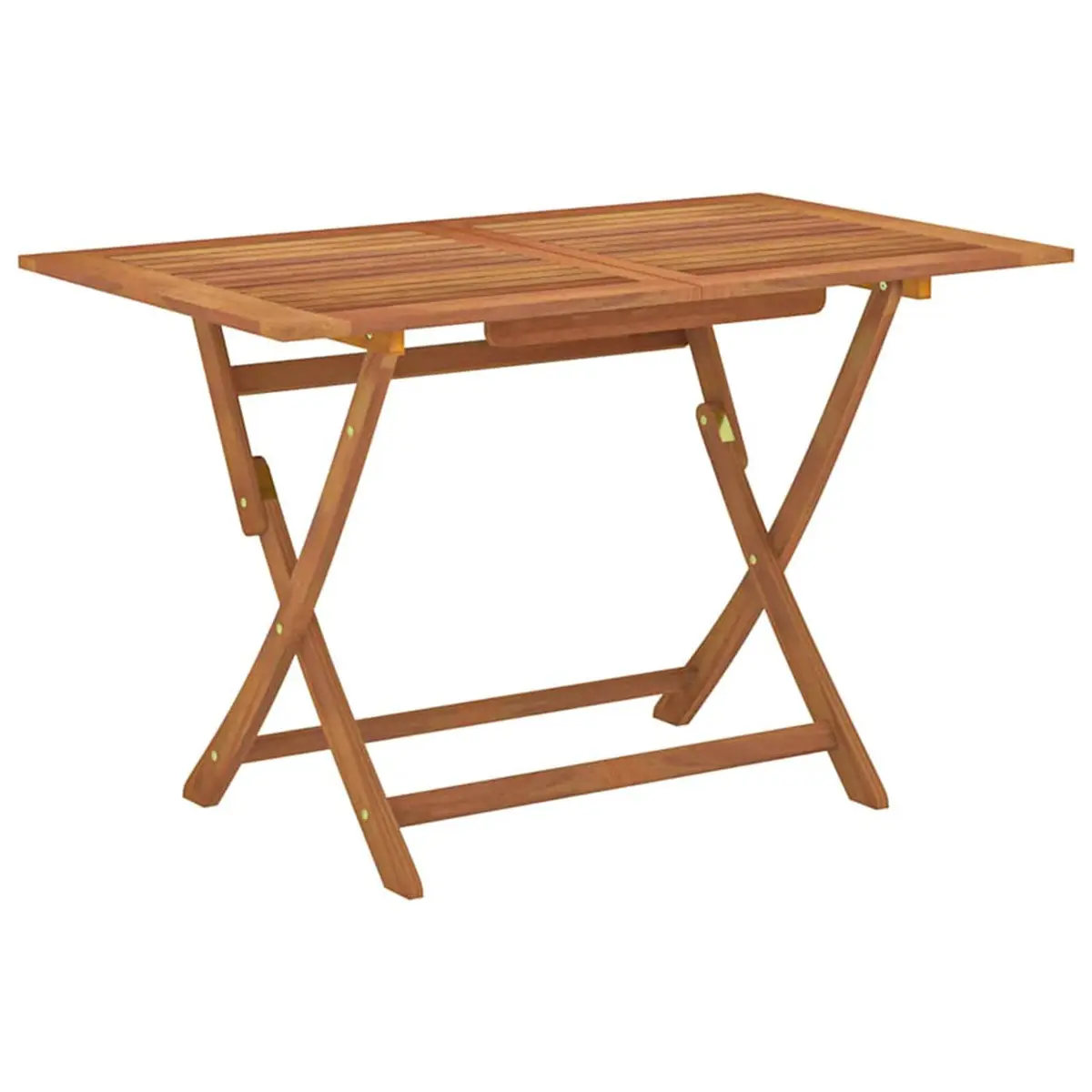 Folding Garden Dining Table 120x70cm Solid Eucalyptus Wood Outdoor Patio