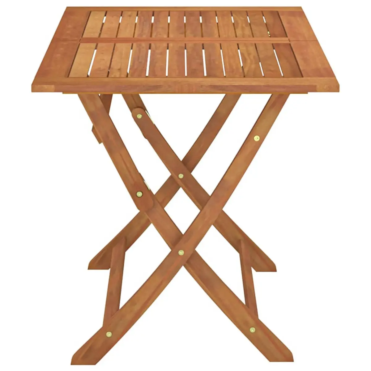 Folding Garden Dining Table 120x70cm Solid Eucalyptus Wood Outdoor Patio