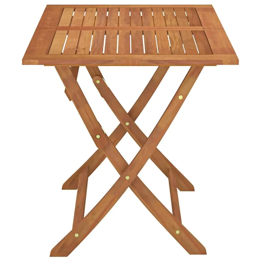Folding Garden Dining Table 120x70cm Solid Eucalyptus Wood Outdoor Patio