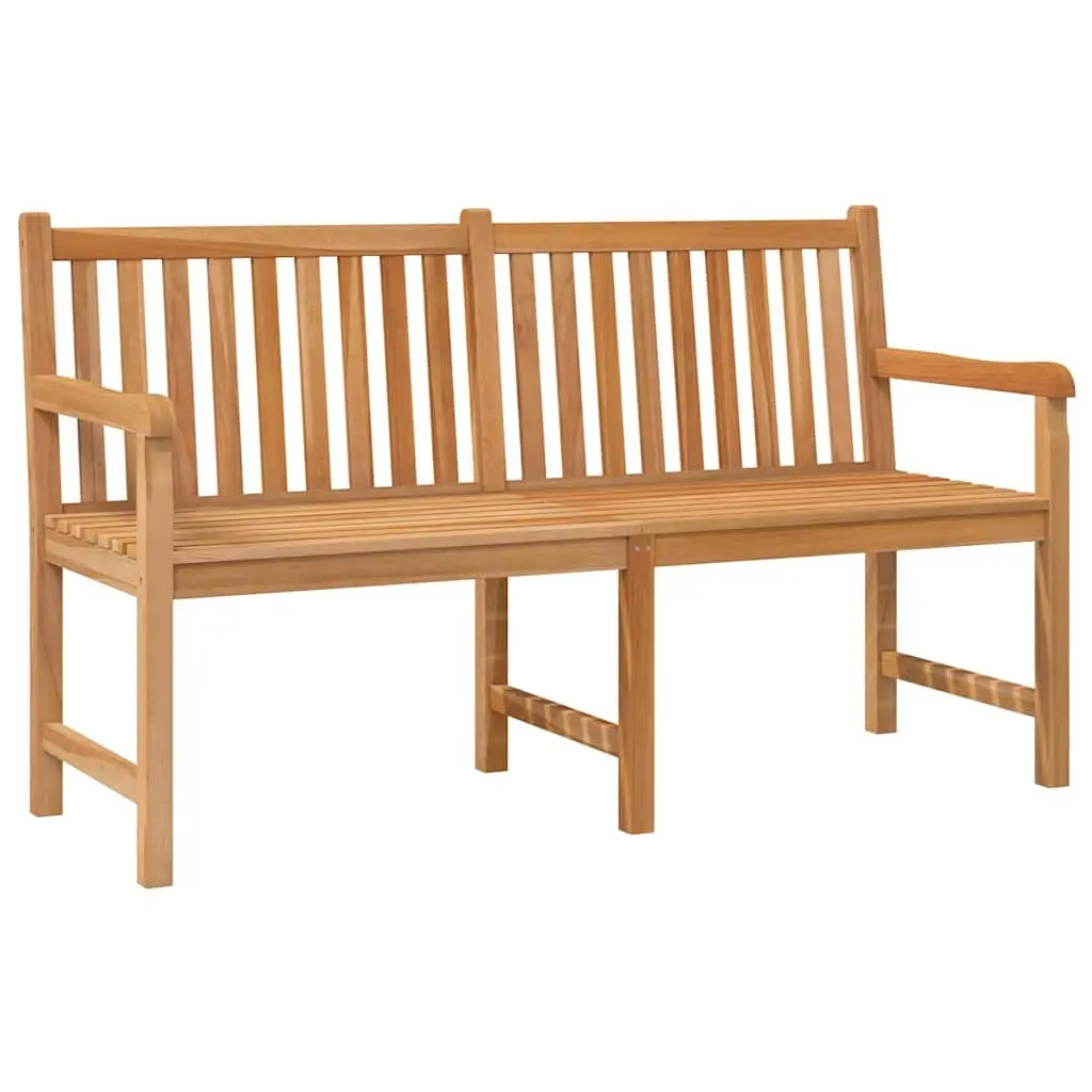 Teak Wood Garden Bench Outdoor Use 150cm Brown