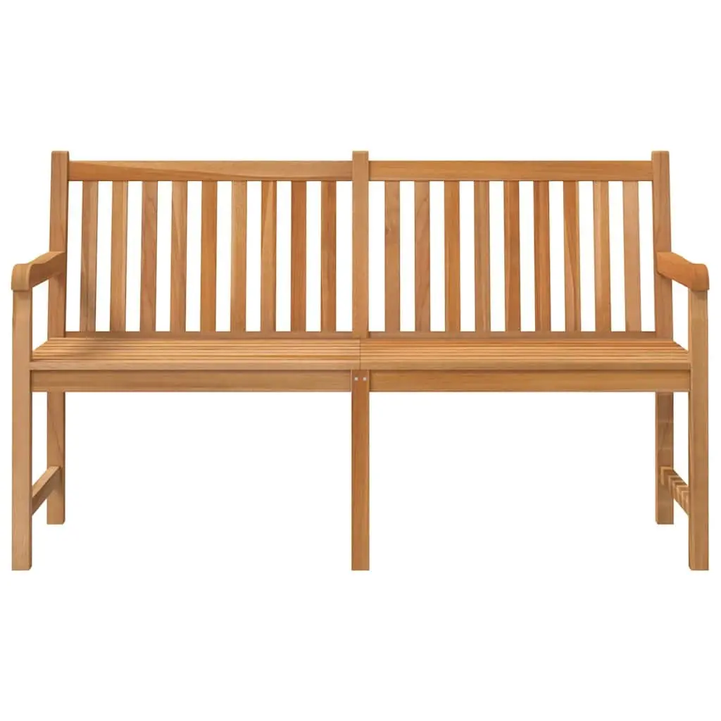 Teak Wood Garden Bench Outdoor Use 150cm Brown