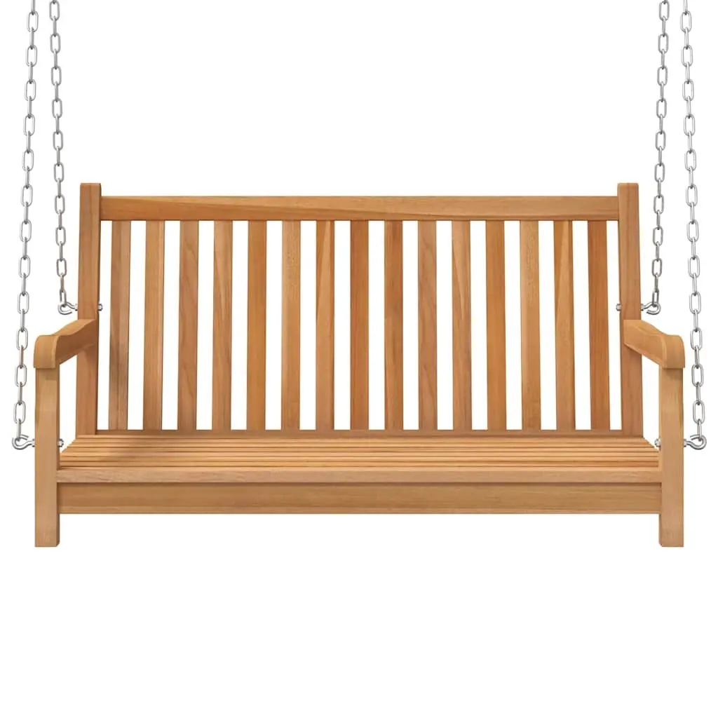 Teak Wood Swing Bench Outdoor Garden Porch Seating Durable Weather Resistant