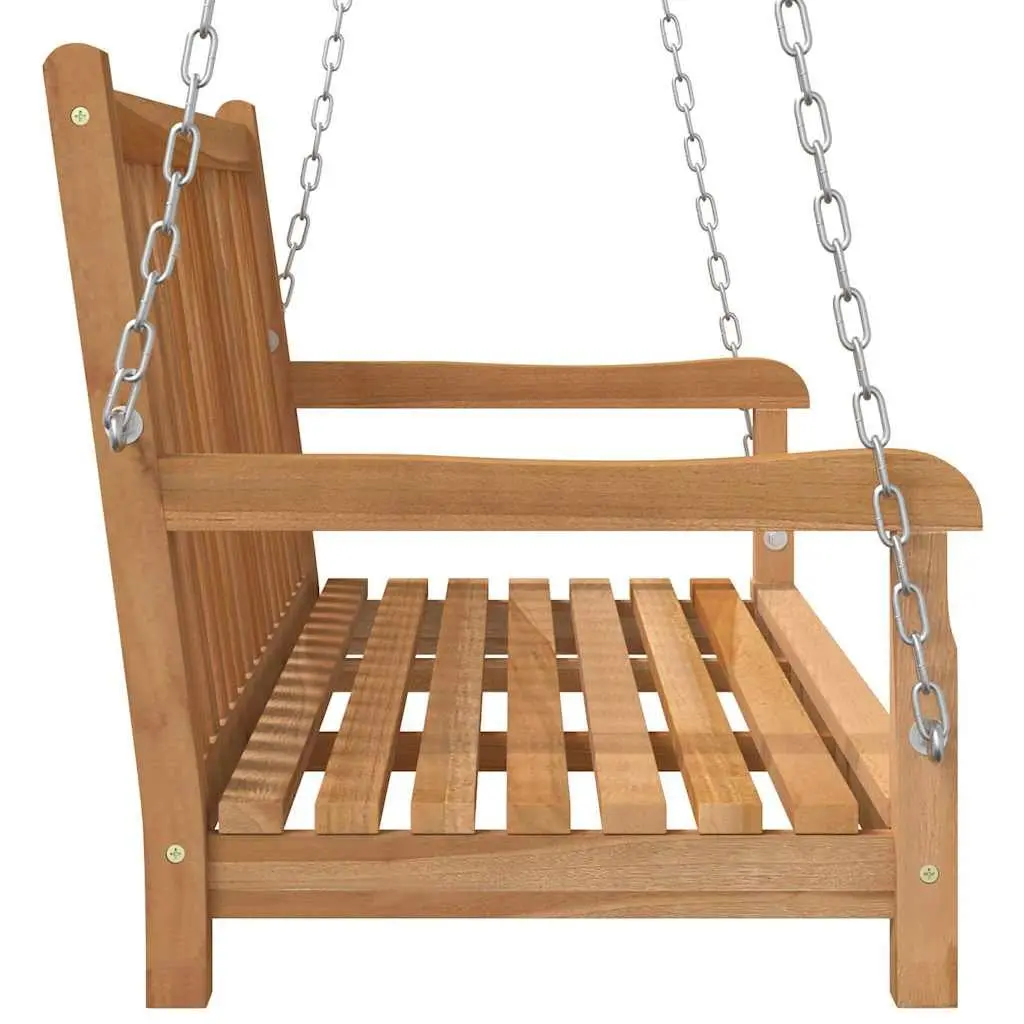 Teak Wood Swing Bench Outdoor Garden Porch Seating Durable Weather Resistant