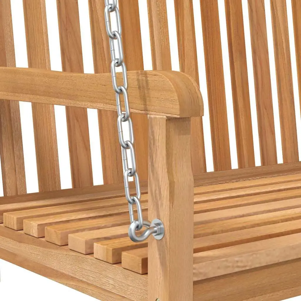 Teak Wood Swing Bench Outdoor Garden Porch Seating Durable Weather Resistant