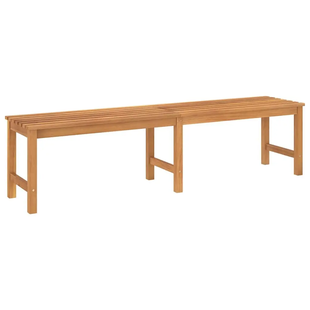 Teak Wood Outdoor Garden Bench 180cm Patio Seating Furniture Brown