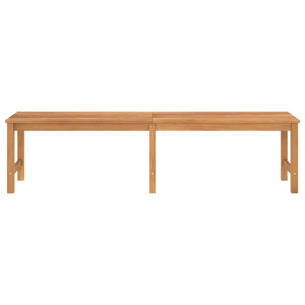Teak Wood Outdoor Garden Bench 180cm Patio Seating Furniture Brown