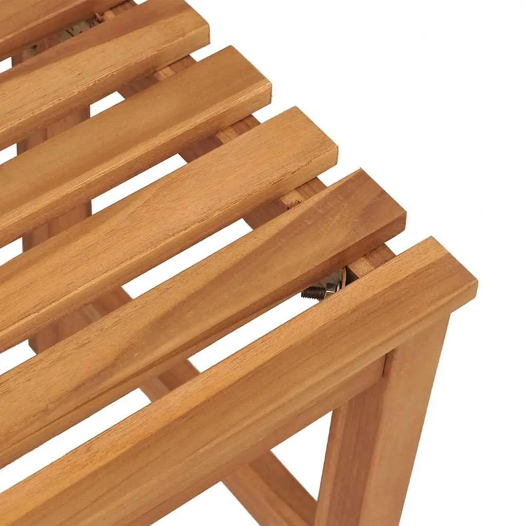 Teak Wood Outdoor Garden Bench 180cm Patio Seating Furniture Brown