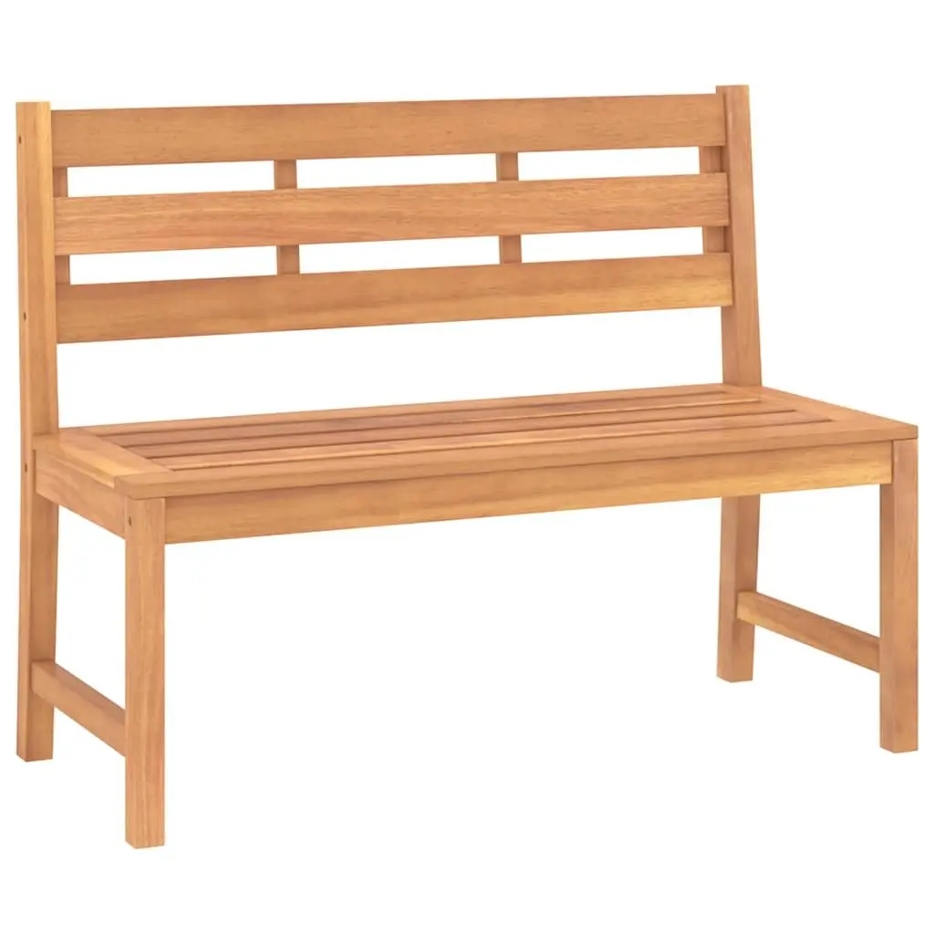 Teak Wood Garden Bench 114cm Patio Seating Furniture Brown