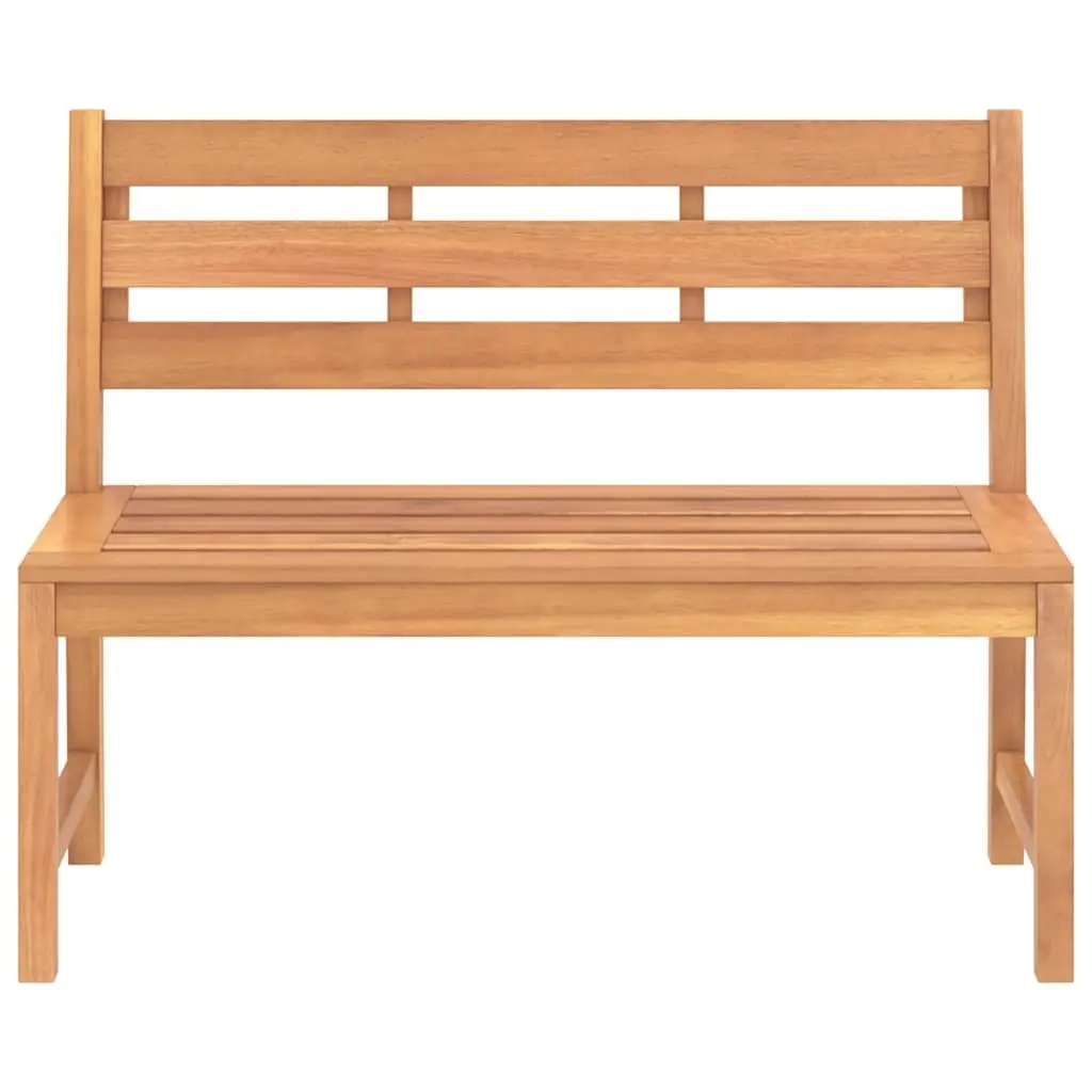 Teak Wood Garden Bench 114cm Patio Seating Furniture Brown
