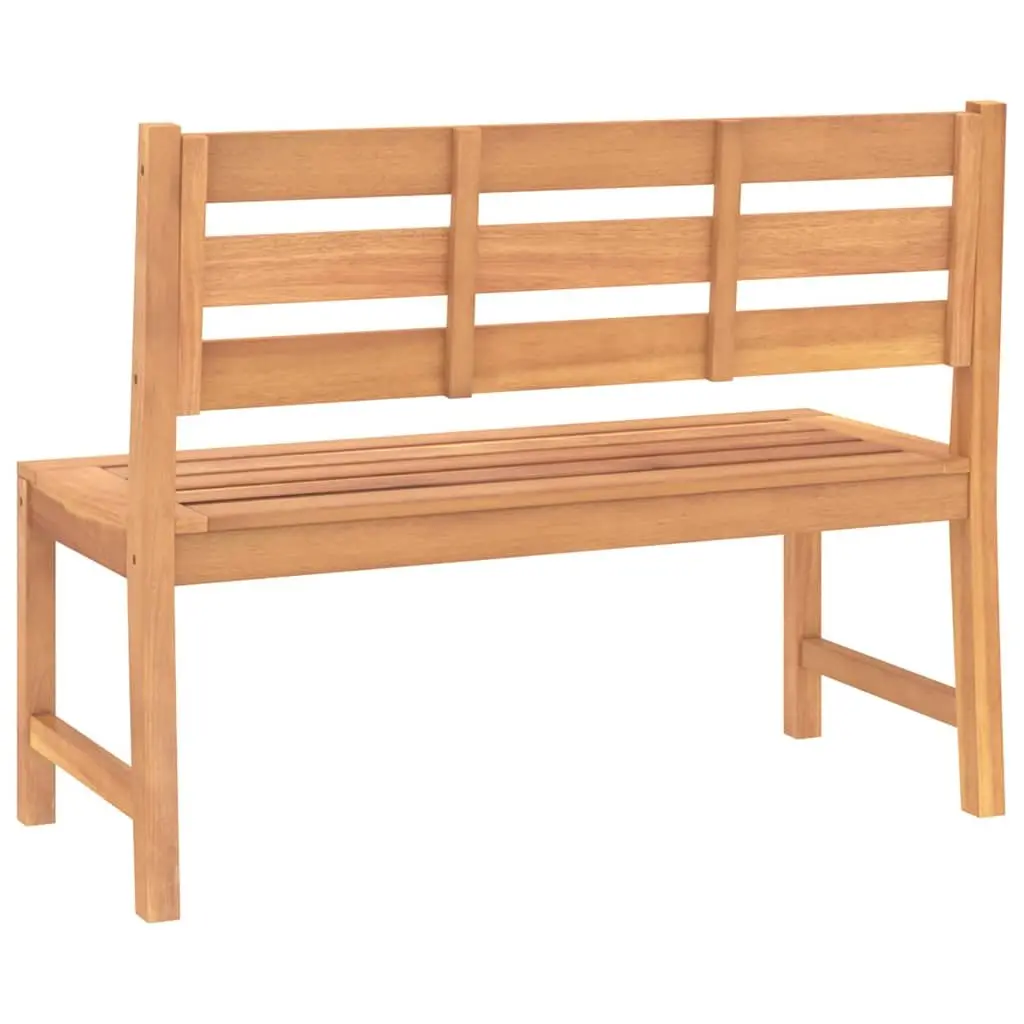 Teak Wood Garden Bench 114cm Patio Seating Furniture Brown