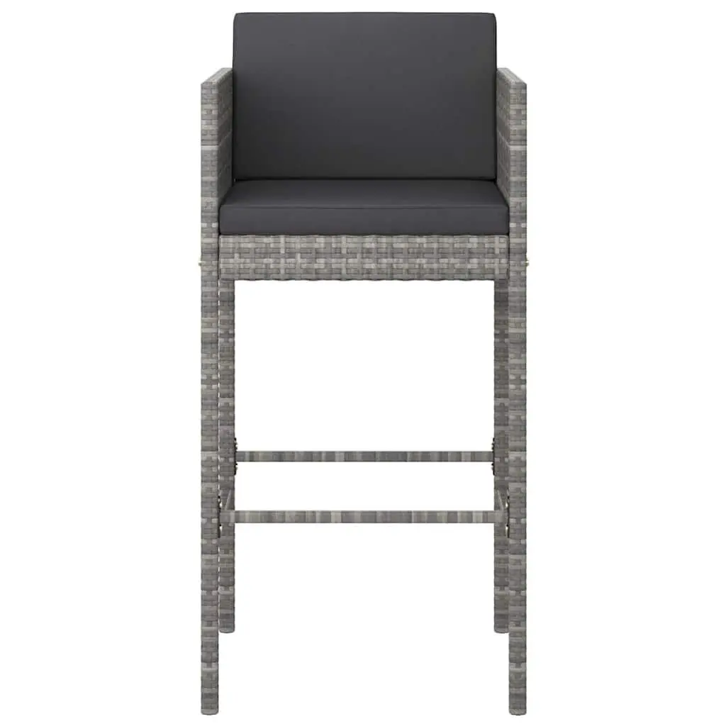Grey Outdoor Bar Stools Set of 4