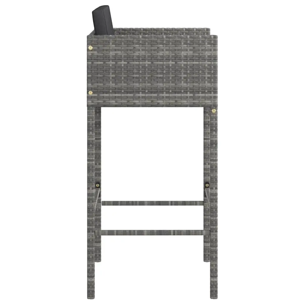 Grey Outdoor Bar Stools Set of 4