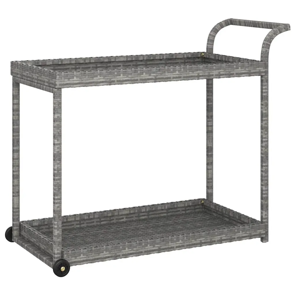 Bar Cart Grey Service Trolley for Kitchen Dining Room Patio 100 x 45 x 83 cm