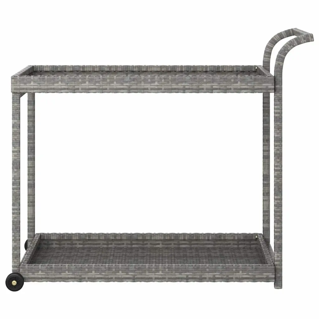 Bar Cart Grey Service Trolley for Kitchen Dining Room Patio 100 x 45 x 83 cm