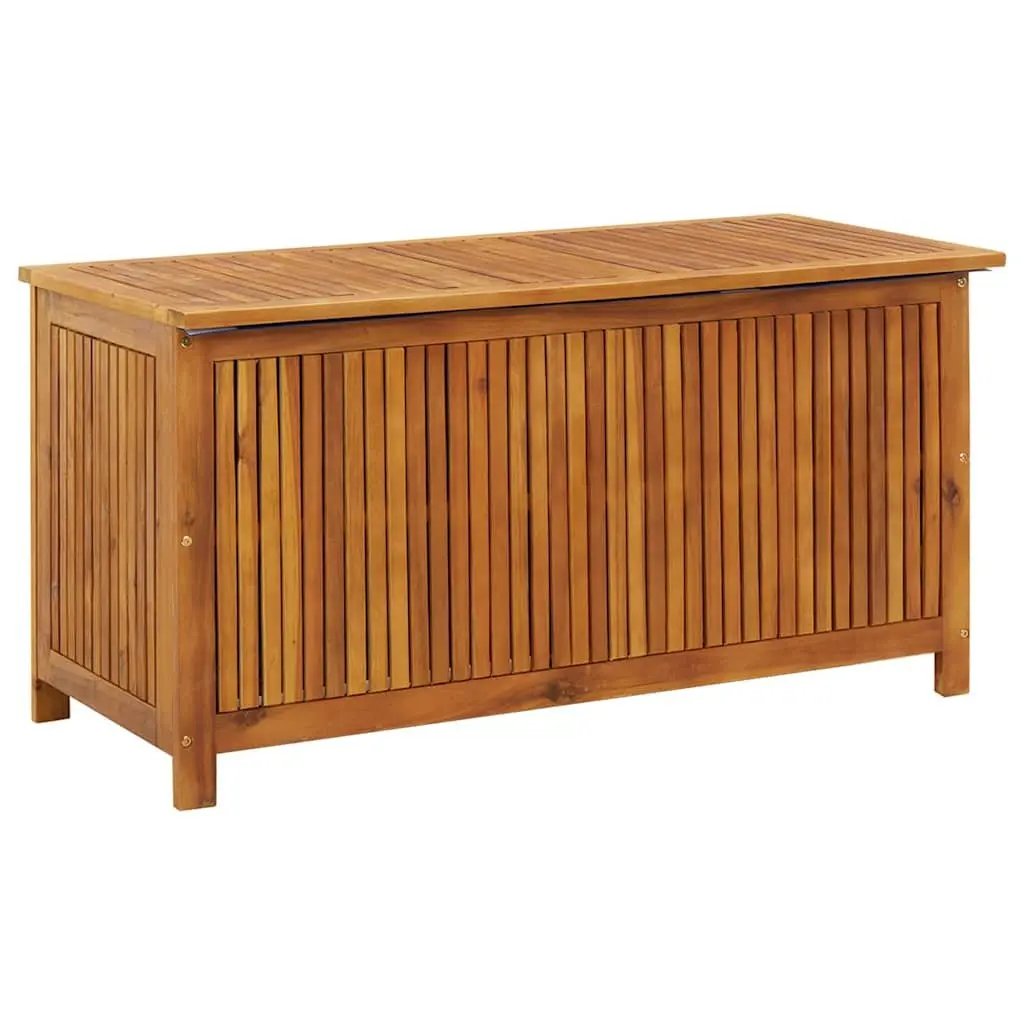 Garden Storage Box Solid Wood Outdoor Furniture 113x50x58cm Patio Deck Organizer