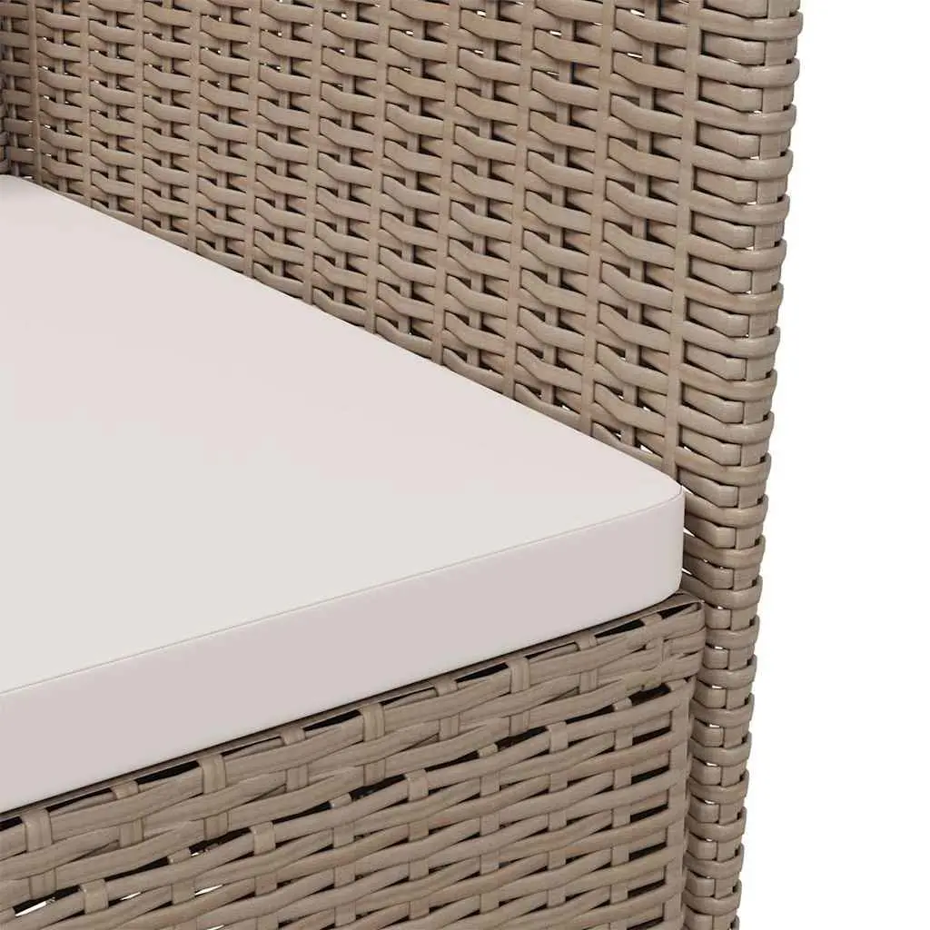Outdoor Garden Chairs Set 4 Piece Patio Seating Beige with Cushions