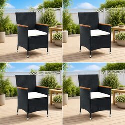 Specifications for Outdoor Dining Chairs Set of 4 Black