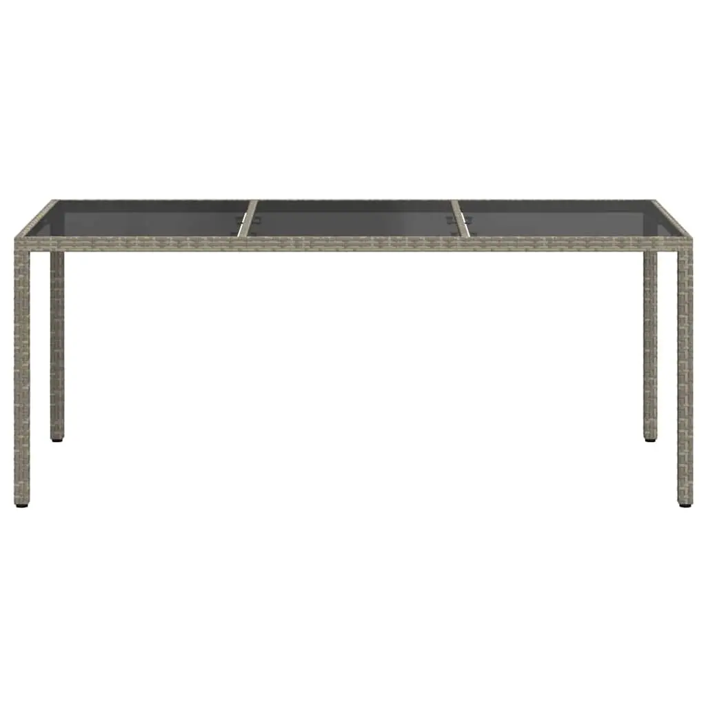 Garden Table Outdoor Patio Furniture Grey 190x90x75cm