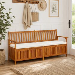 Specifications of 170cm Acacia Storage Bench with Cushion