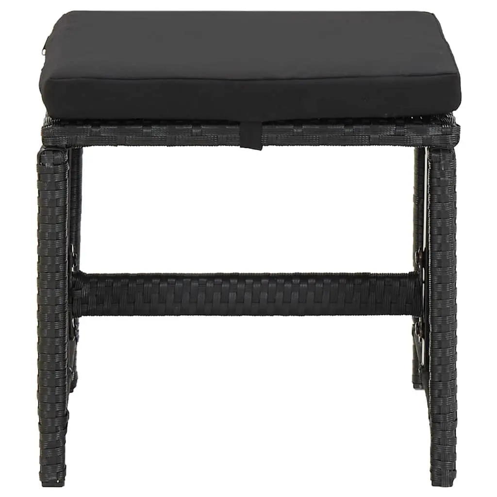 Outdoor Garden Chair and Stool Set 4 Piece Patio Seating Cushions Rattan
