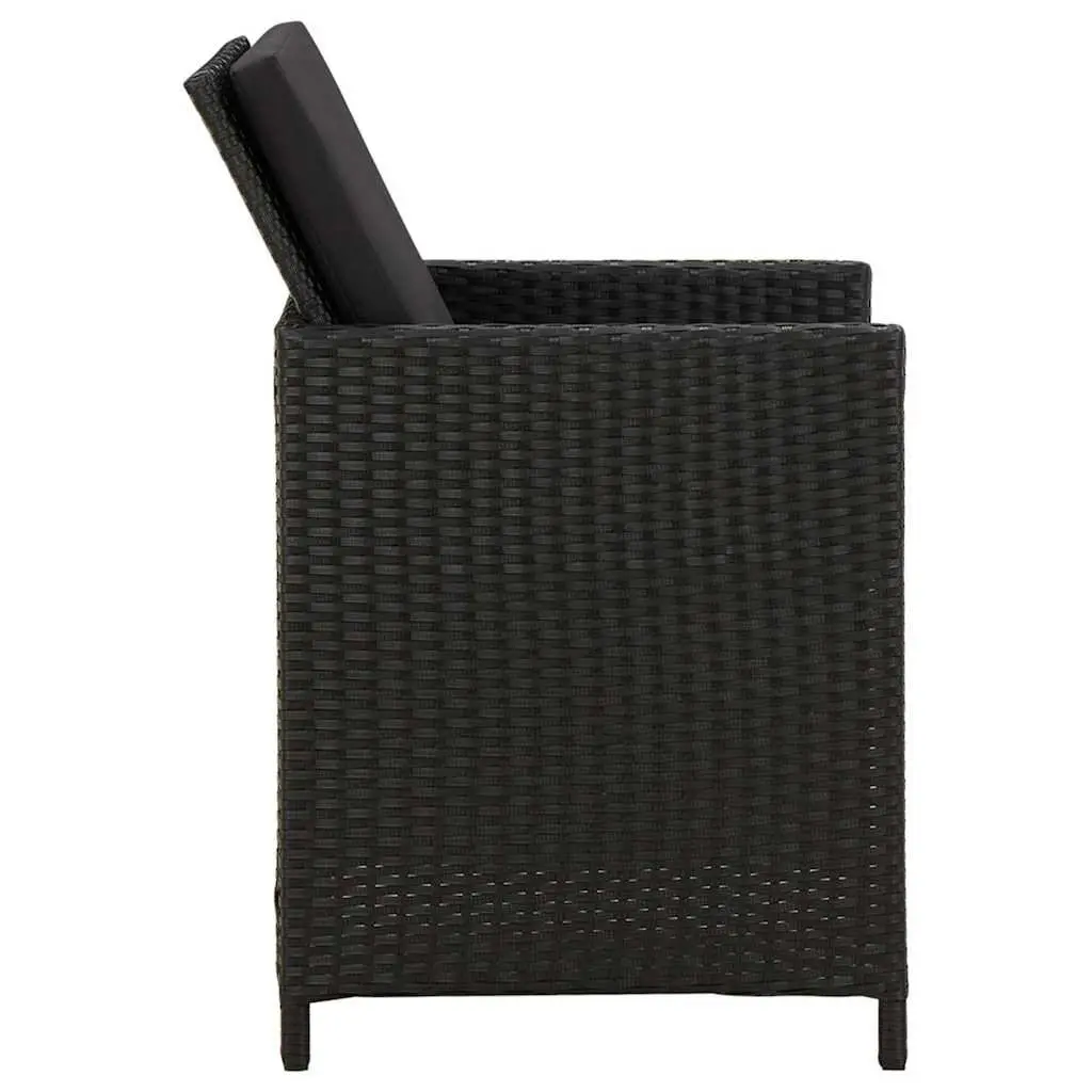 Outdoor Garden Chair and Stool Set 4 Piece Patio Seating Cushions Rattan
