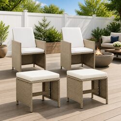Outdoor Chairs and Stools Set: Specs and Details