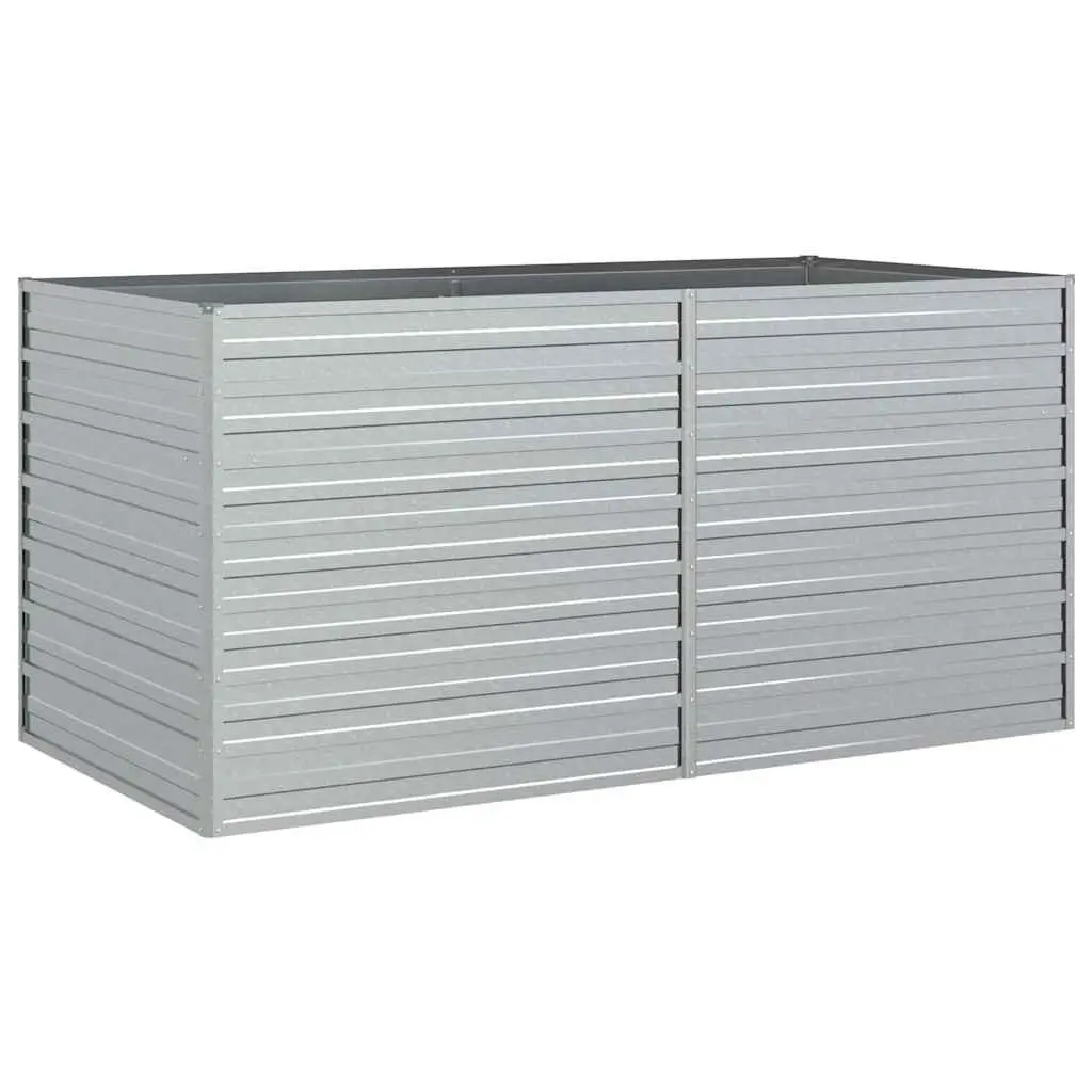 Raised Garden Bed 160x80x77 cm in Silver