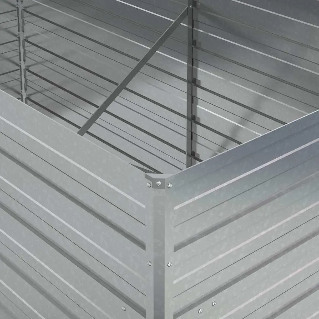 Raised Garden Bed 160x80x77 cm in Silver